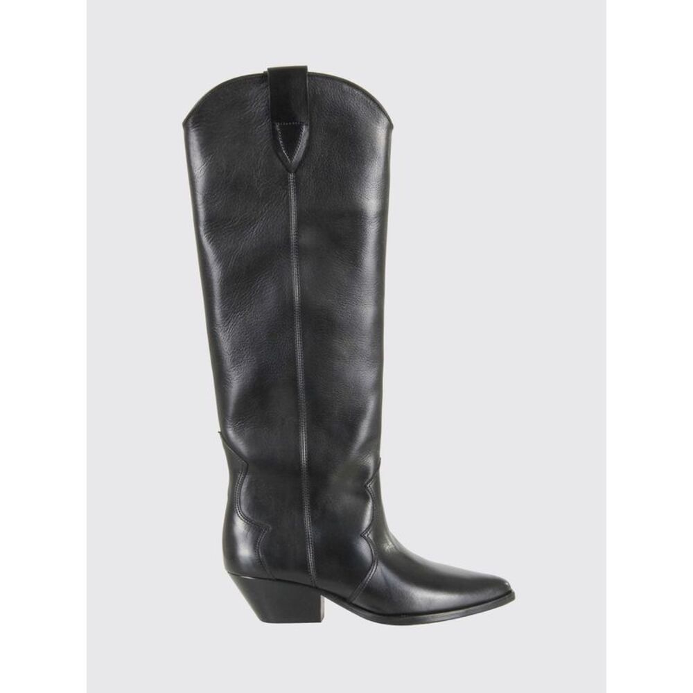 Knee-High Smooth Calfskin Leather Western Boots Isabel Marant